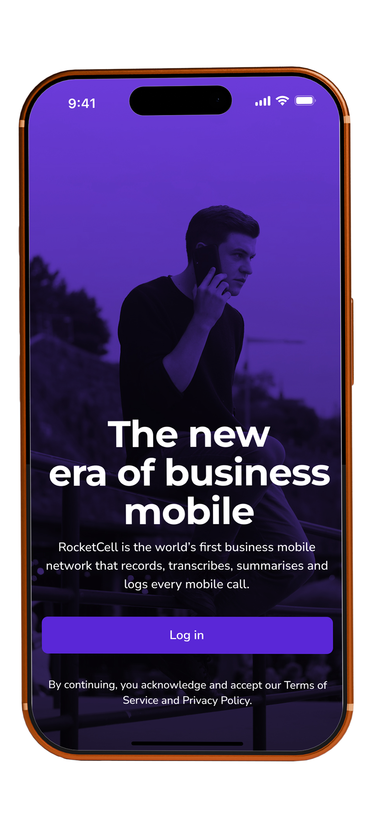 RocketCell Mobile App on iPhone